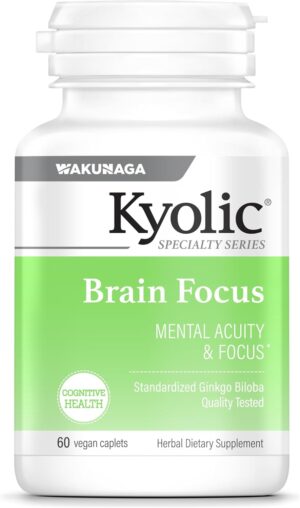 Kyolic Specialty Series, Brain Focus, Mental Acuity & Focus, 60 Caplets