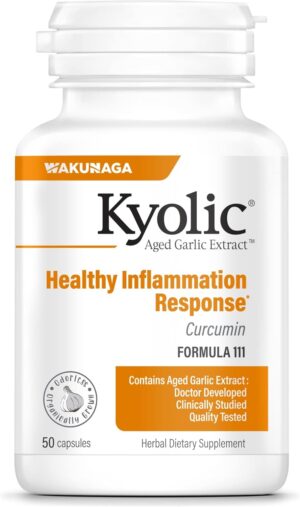 Kyolic Aged Garlic Extract Formula 111, Healthy Inflammation Response, 50 Capsules