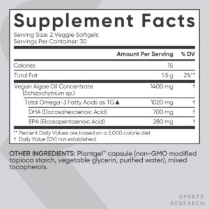 Sports Research Vegan Omega-3 - Image 2