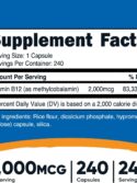 Nutricost Vitamin B12 Methylcobalamin