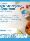 Doctor's Best High Absorption Magnesium Glycinate Lysinate 240 Count