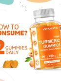 Vitamatic Turmeric Gummies with Ginger & Black Pepper Extract 60 Count