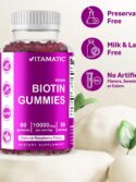 Vitamatic Biotin Gummies 10,000 mcg 60 Vegan Gummies