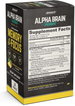 ONNIT Alpha Brain Instant - Pineapple Punch Flavor - Image 2