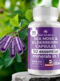 Organic Irish Sea Moss Capsules - 90 Elderberry Capsules