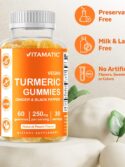 Vitamatic Turmeric Gummies with Ginger & Black Pepper Extract 60 Count