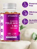 Vitamatic Folic Acid Gummies 1000 mcg 1 mg